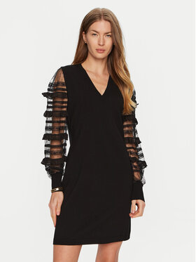 TWINSET TWINSET Φόρεμα υφασμάτινο 241TP3530 Μαύρο Regular Fit