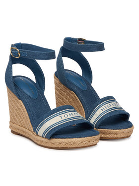 Tommy Hilfiger Tommy Hilfiger Espadrillid High Wedge Espad Webbing FW0FW09342 Sinine