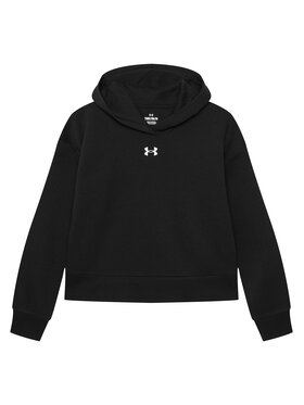 Under Armour Under Armour Pulóver Ua Rival Fleece Crop Hoodie 1379517 Fekete Loose Fit