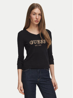 Guess Guess Pulover W6BR55 Z1456 Črna Regular Fit