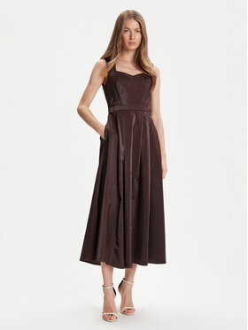 Rinascimento Rinascimento Коктейлна рокля CFC0125066003 Кафяв Regular Fit
