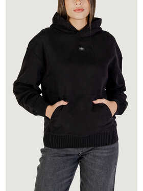 Calvin Klein Jeans Calvin Klein Jeans Μπλούζα WOVEN LABEL PEACHED Μαύρο Casual Fit