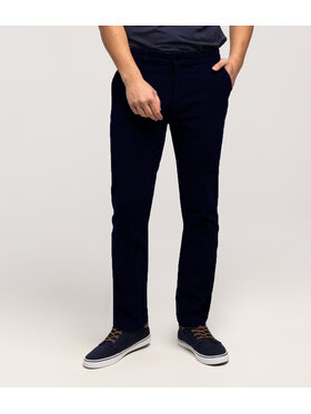 Lee Cooper Lee Cooper Chinosy DREK 4161 Granatowy Straight Fit