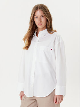 Tommy Hilfiger Tommy Hilfiger Cămașă New Easy WW0WW45892 Alb Relaxed Fit