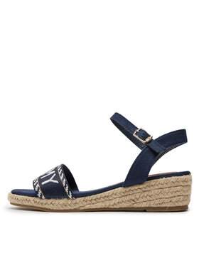 Tommy Hilfiger Espadrile Rope Wedge Sandal T3A7-33287-0890 Mornarsko Modra