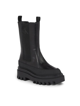 Calvin Klein Jeans Calvin Klein Jeans Боти тип челси Flatform Chelsea Boot Lth Wn YW0YW01111 Черен