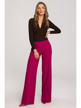 Stylove Stylove Kalhoty z materiálu S311 Fialová Regular Fit