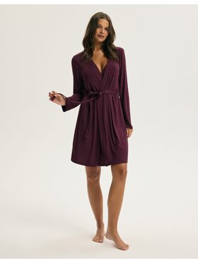 Esotiq Esotiq Szlafrok 44098 Brązowy Regular Fit