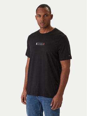Tommy Hilfiger Tommy Hilfiger Тишърт Brand Love MW0MW41453 Черен Regular Fit