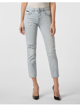 PHILIPP PLEIN PHILIPP PLEIN Jeansy 30911 Šedá Boyfriend Fit