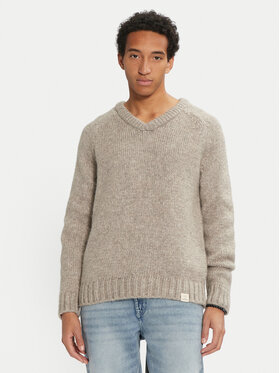Mustang Mustang Sweter Edmonds 1015481 Beżowy Regular Fit