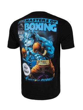 PITBULL PITBULL T-Shirt Koszulka Master Of Boxing M Czarny Regular Fit