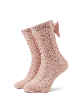 Ugg Ugg Κάλτσες Ψηλές Γυναικείες W Laila Bow Fleece Lined Sock OS 1113637 Ροζ