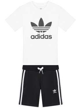 adidas adidas Komplet t-shirt i spodenki Adicolor H25274 Biały Regular Fit