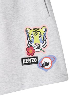 Kenzo Kids Kratke Hlače Iz Tkanine K14247 S Siva Regular Fit