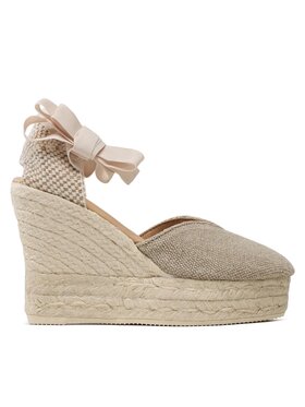 Manebi Manebi Espadrilky Heart-Shaped Wedge Espadrilles O 7.1 WH Béžová