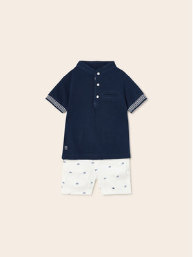 Mayoral Mayoral Set Polohemd und Shorts 1296 Weiß Regular Fit
