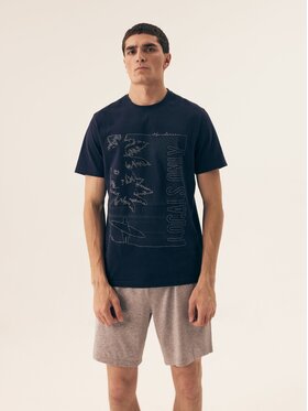 Henderson Henderson Piżama 42598 Granatowy Regular Fit