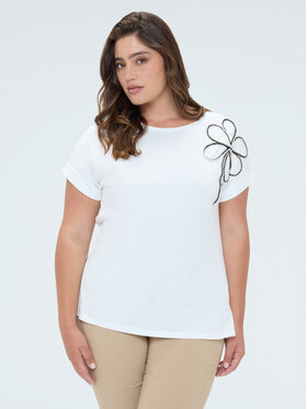 Fiorella Rubino Fiorella Rubino T-Shirt G0E8L009341N011 Biały Regular Fit