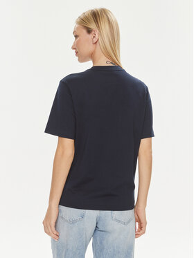 Lacoste T-shirt TF7215 Tamnoplava Loose Fit