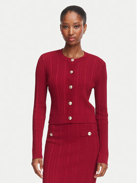 Guess Guess Kardigan W6YR26 Z0973 Bordowy Regular Fit