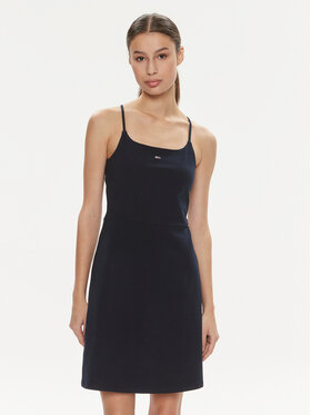 Tommy Jeans Tommy Jeans Rochie de vară Essential DW0DW17988 Bleumarin Slim Fit