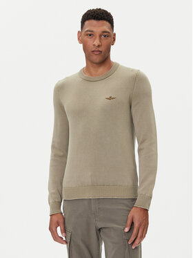 Aeronautica Militare Aeronautica Militare Sweater 252MA1610UL00556 Khaki Regular Fit