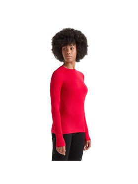 Diadora Diadora Bluzka L. LS T-SHIRT ACT Czerwony Basic Fit