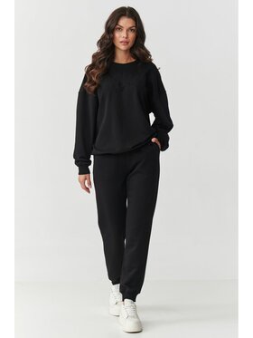 Makadamia Makadamia Dres M889 Czarny Relaxed Fit