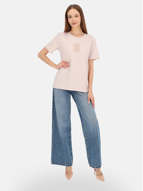 Potis & Verso Potis & Verso T-Shirt Roxa Różowy jasny Regular Fit