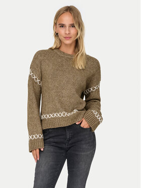 ONLY ONLY Sweater Amanda 15330089 Barna Regular Fit