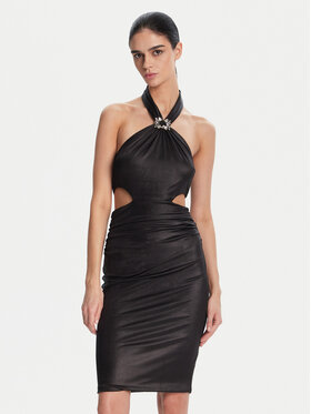 Fracomina Fracomina Rochie cocktail FQ25SD1001W798T4 Negru Slim Fit