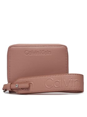 Calvin Klein Calvin Klein Duży Portfel Damski Gracie Wallet W/Strap Md K60K611387 Różowy