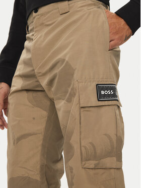 Boss Hlače Sapp NFL 50525922 Bež Relaxed Fit