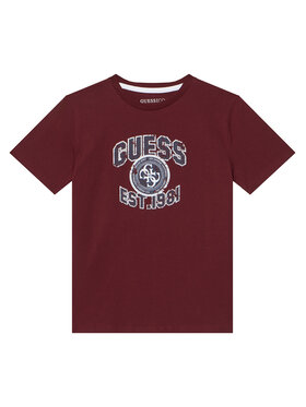 Guess Guess T-krekls L6RI13 K8HM4 Bordo Regular Fit