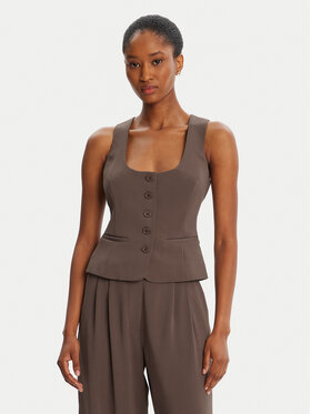 BARDOT BARDOT Kamizelka Azilla Button 60003TB Brązowy Regular Fit