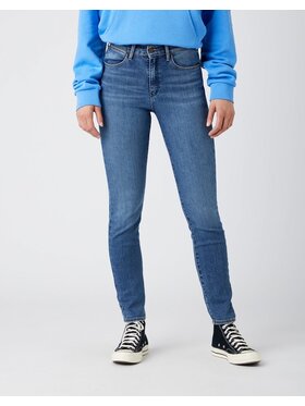 Wrangler Wrangler Jeansy SKINNY HIGH Niebieski Skinny Fit