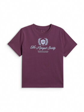 4F 4F T-Shirt SPORTS CLUB Bordowy Boxy Fit