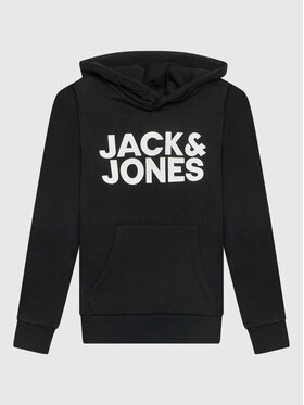 Jack&Jones Junior Jack&Jones Junior Bluza Corp Logo 12152841 Czarny Regular Fit