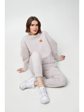 White Rvbbit White Rvbbit Bluza z haftem - dynia Beżowy Regular Fit