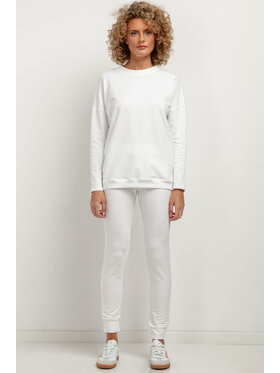 Tessita Tessita Bluza T381 Biały Straight Fit