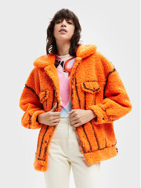 Desigual Desigual Báránybőr kabát Colorado 22WWEW98 Narancssárga Oversize