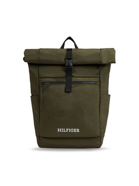Tommy Hilfiger Tommy Hilfiger Plecak Th Monotype Rolltop Backpack AM0AM11549 Zielony