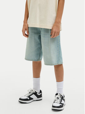 Jack&Jones Junior Jack&Jones Junior Pantaloni scurți de blugi Alex 12274997 Albastru Baggy Fit