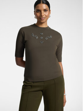 Elena Mirò Elena Mirò Felpa G813Z000694N035 Verde Regular Fit