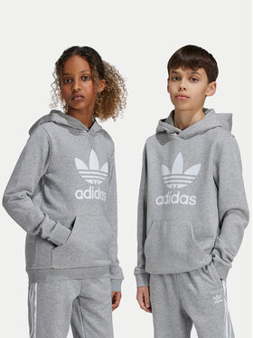 adidas adidas Pulóver Trefoil IY7442 Szürke Regular Fit