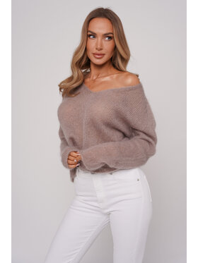 lemoniade lemoniade Sweter LS521Z Taupe Brązowy Oversize