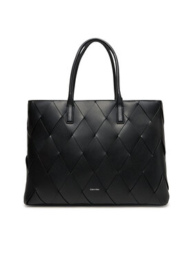 Calvin Klein Calvin Klein Дамска чанта Ck Woven Medium Shopper K60K612994 Черен