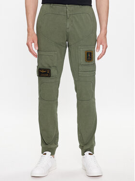 Aeronautica Militare Aeronautica Militare Joggers kalhoty 231PF743J217 Zelená Regular Fit