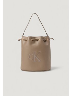 Calvin Klein Calvin Klein Τσάντα RAISED CK LARGE BUCKET Μπεζ